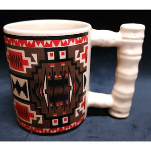 Royal Crown Arnart Southwestern Navajo Indian Tribal Pattern Coffee Mug Korea